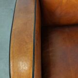 Great sheep leather Artdeco design armchair with a unique design