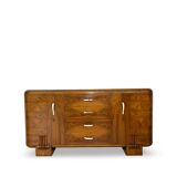 Buffet en noyer Art déco italien, de grande qualité.