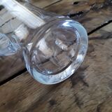 Pichet en verre gravé, base épaisse, années 70