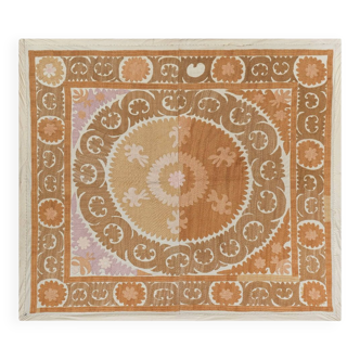 Hand knotted rug, vintage Turkish rug 136x150 cm