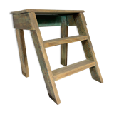 Old wooden foot step