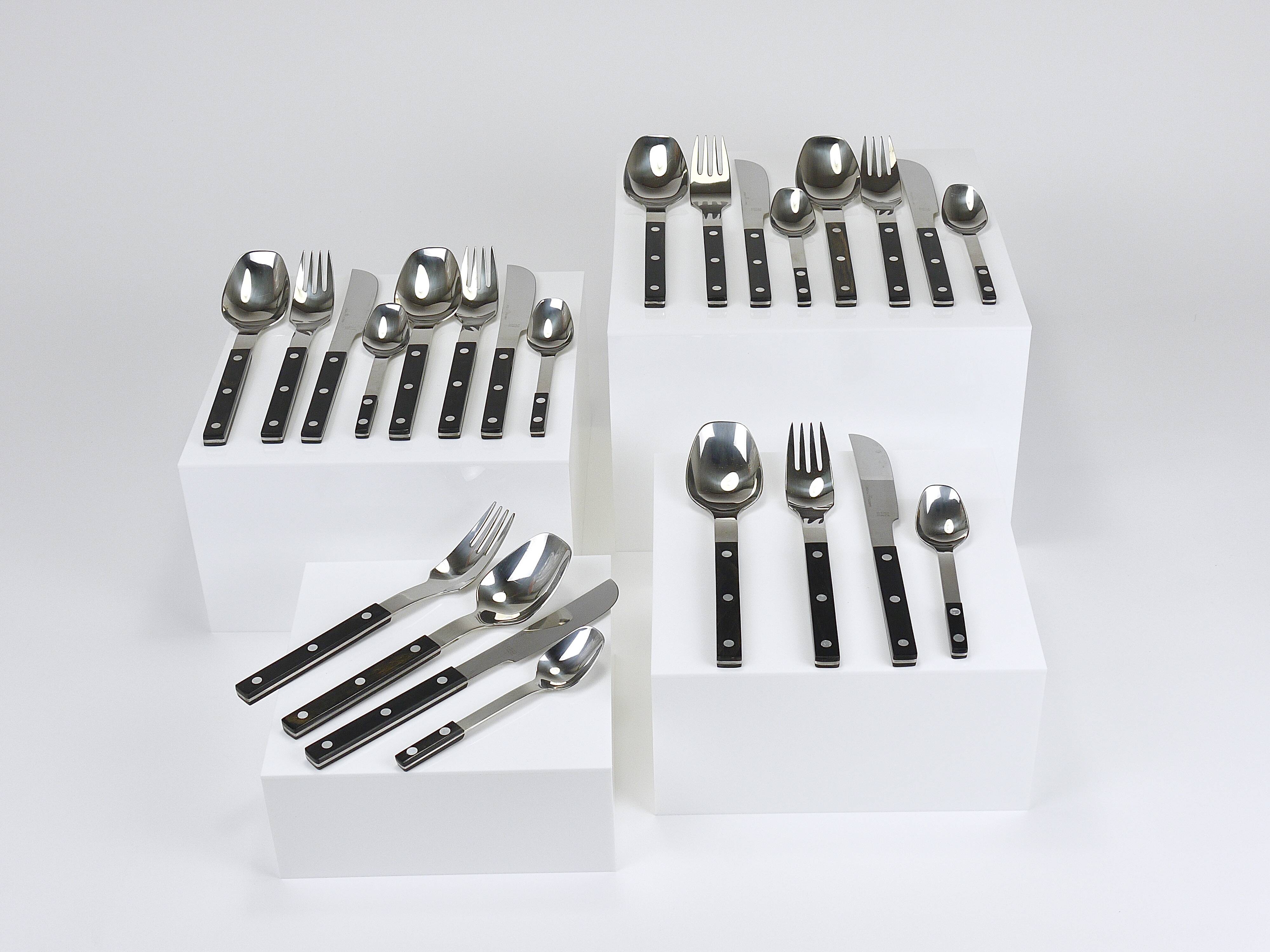 Helmut Alder Amboss Austria 2300 Flatware Cutlery for Six Persons, 1970s