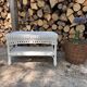 Table basse osier vintage blanche