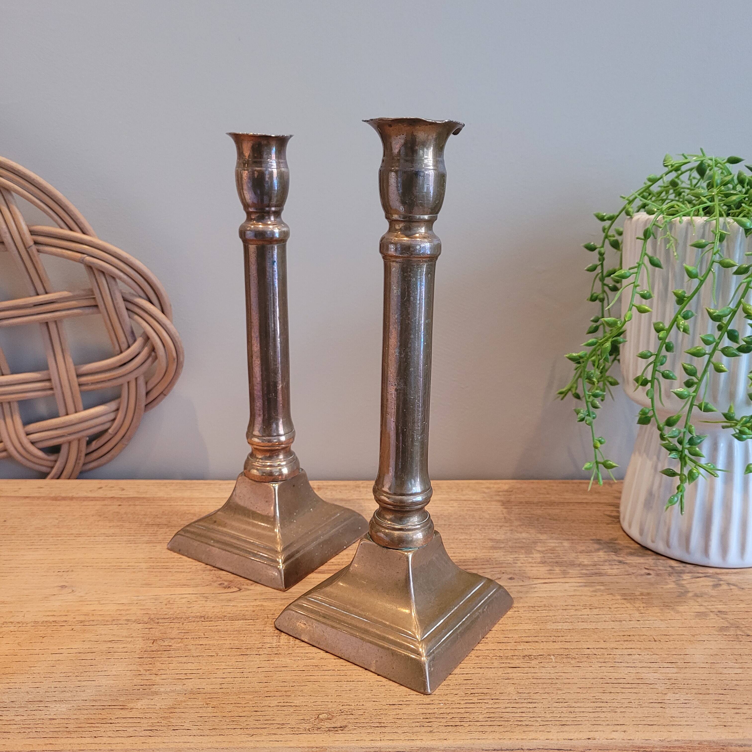 La Redoute x Selency pair of brass candle holders 25