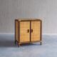 Vintage rattan & woven cane cabinet