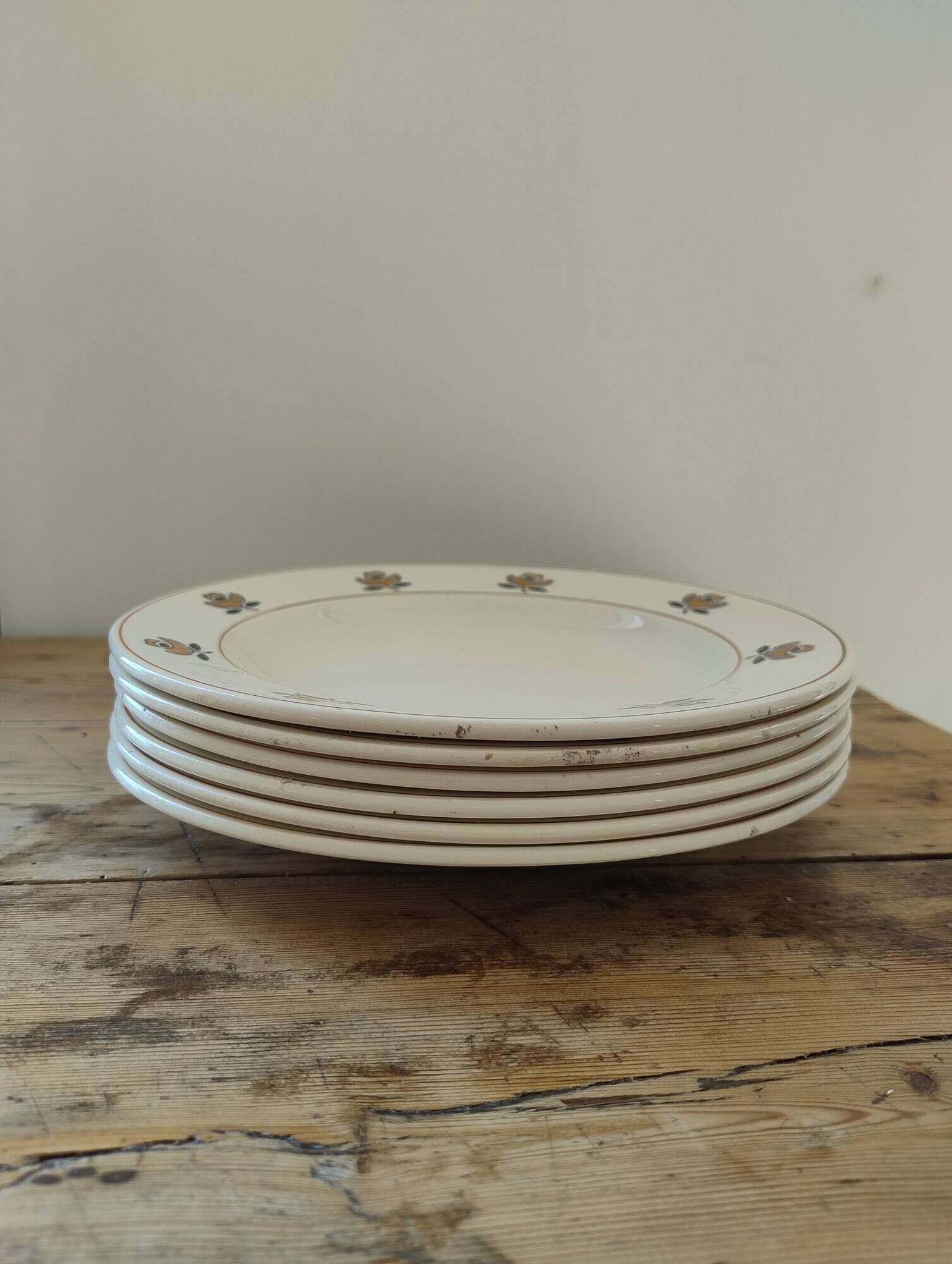 Antique hollow plate in faience from the Nouvelle Galerie, Savoie.