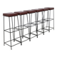 6x Minimalist bar stools, 60s