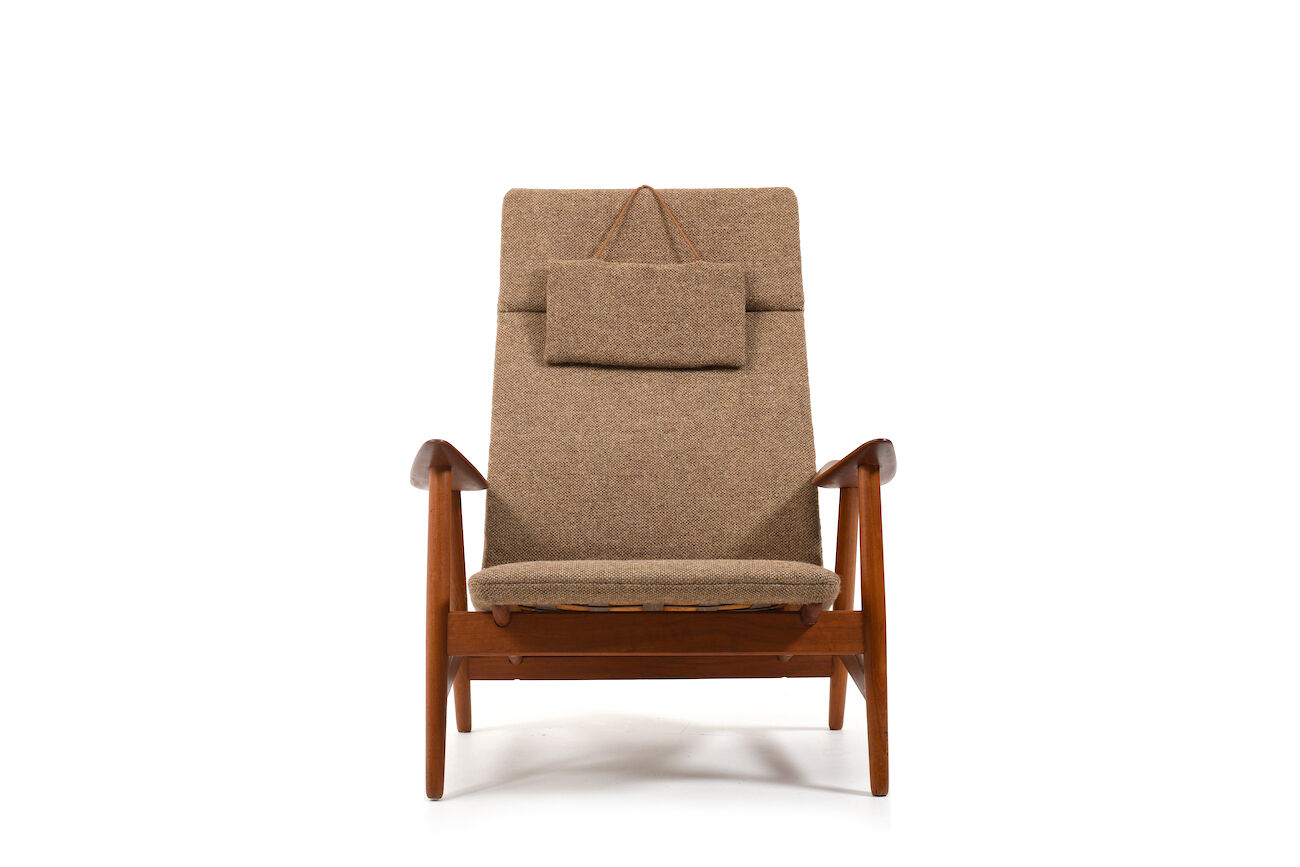 Mid Century Illum Wikkelsø Chaise longue en teck