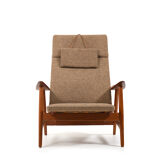 Mid Century Illum Wikkelsø Chaise longue en teck