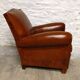Fauteuils club ancien en crin dossier moustache