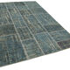 Handmade anatolian vintage 171 cm x 240 cm blue patchwork carpet