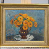 Oil on canvas, Chauleur-Ozeel Jane, bouquet of flowers