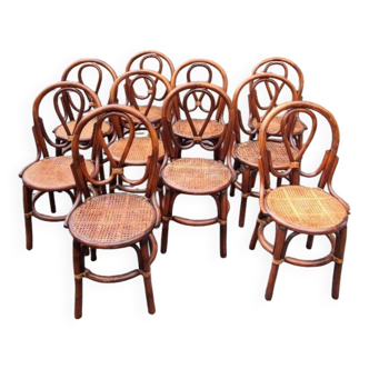 Chaises bistrot rotin