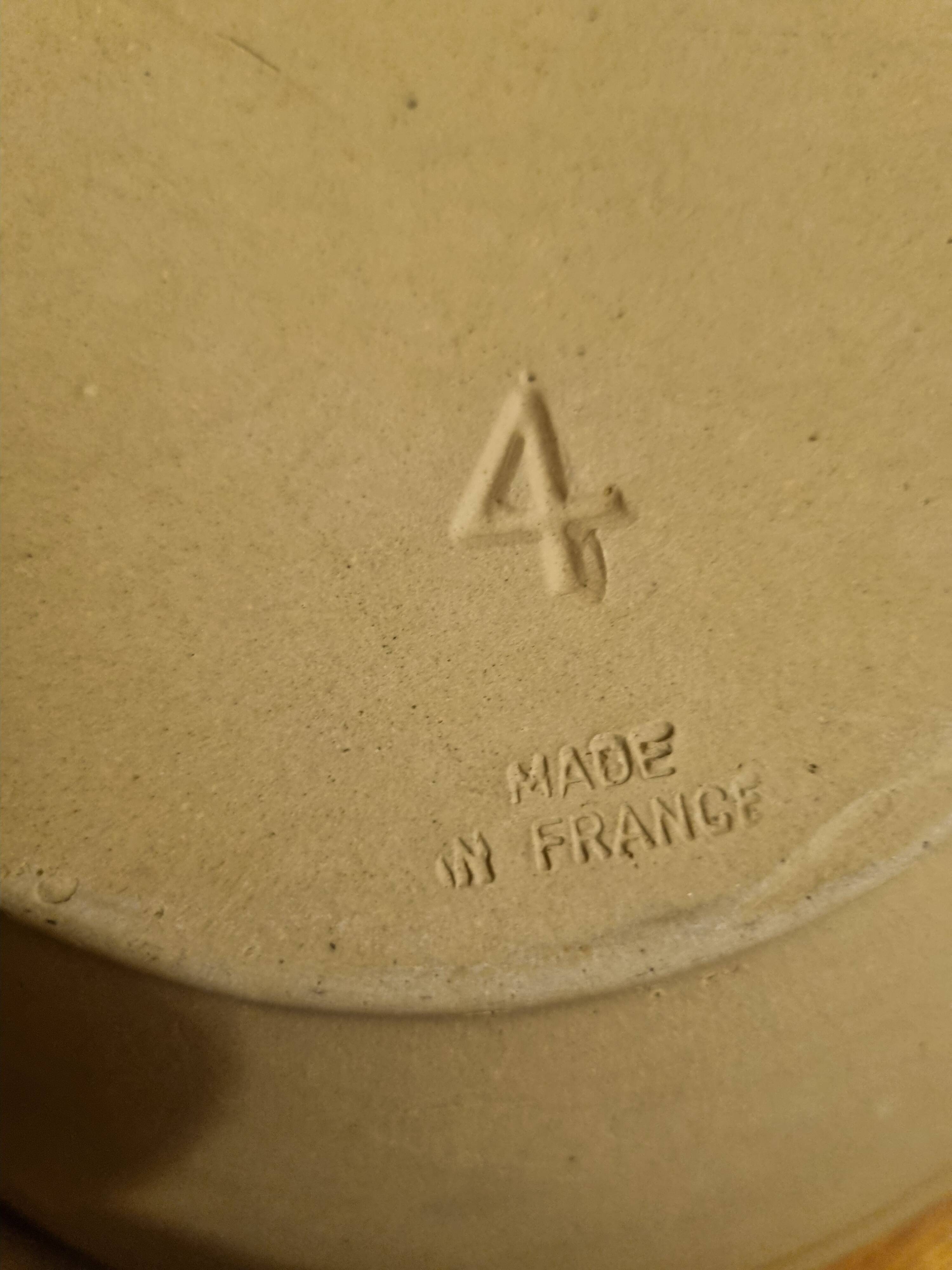 Set of 2 vintage salad bowls in Digoin stoneware Size 4