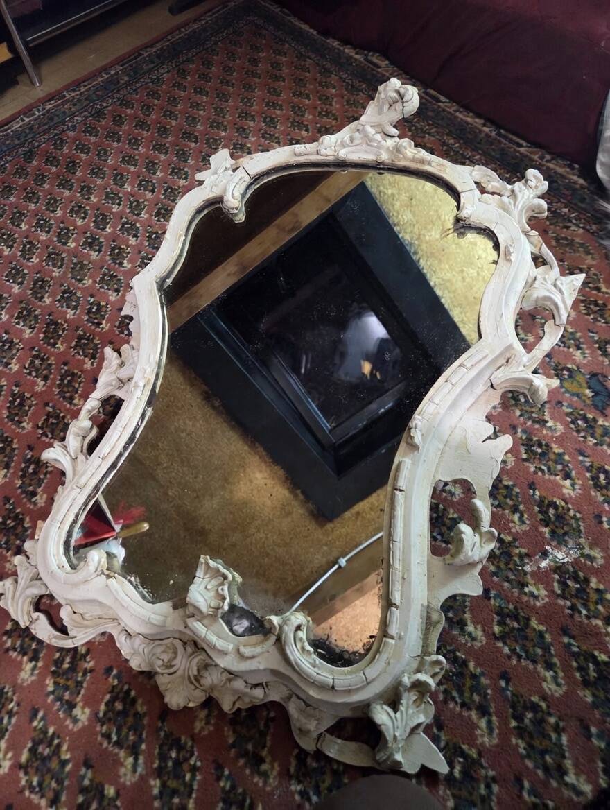 Antique 19th Century Dutch Trumeau Mirror – Rococo Style