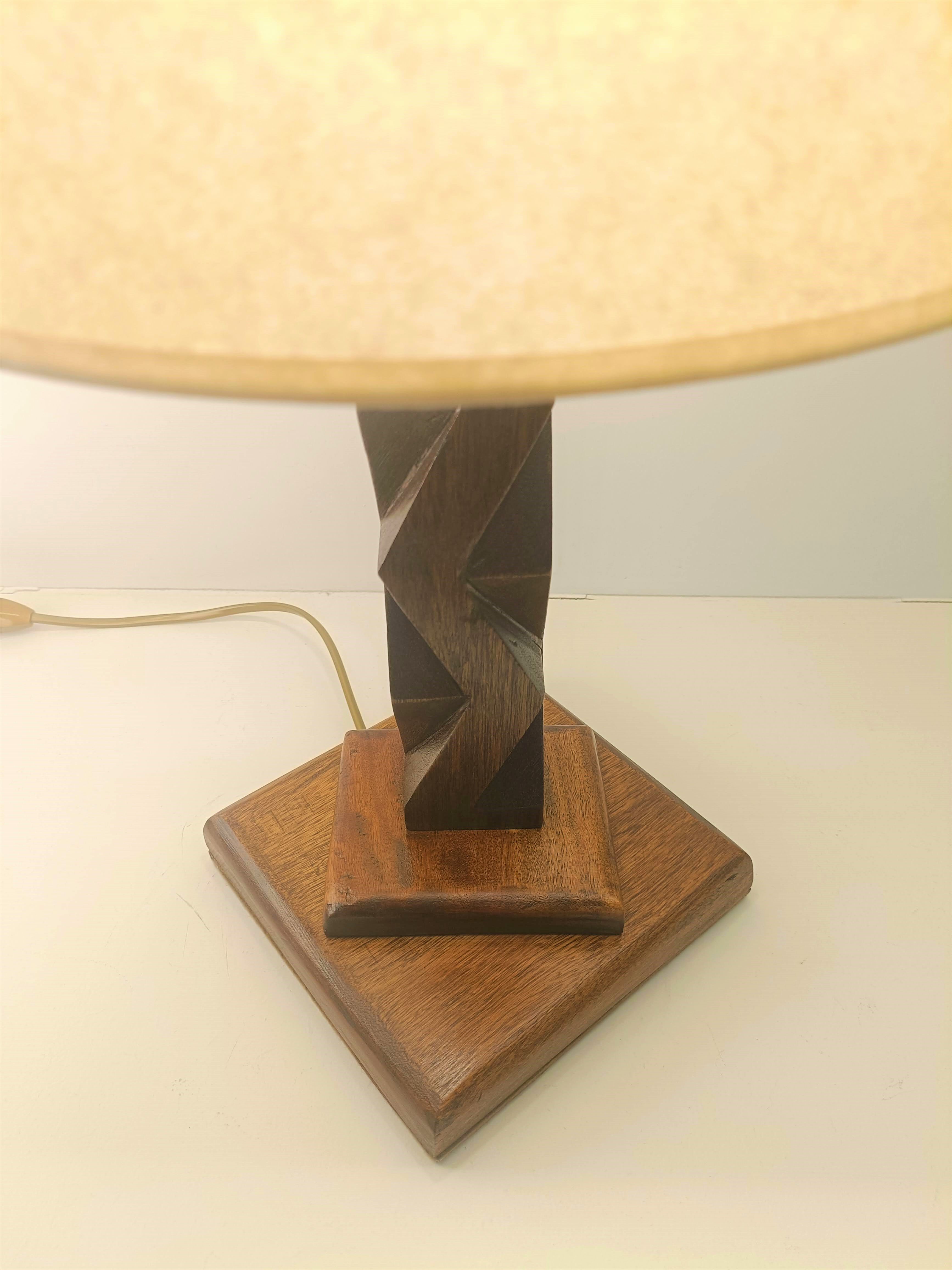 Lamp wooden sculpture, 1950