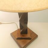 Lampe sculpture en bois, 1950