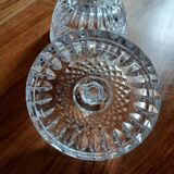 Antique glass and metal sugar bowl