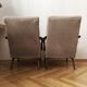 Grey/Brown Vintage Armchairs, 1960s, pair