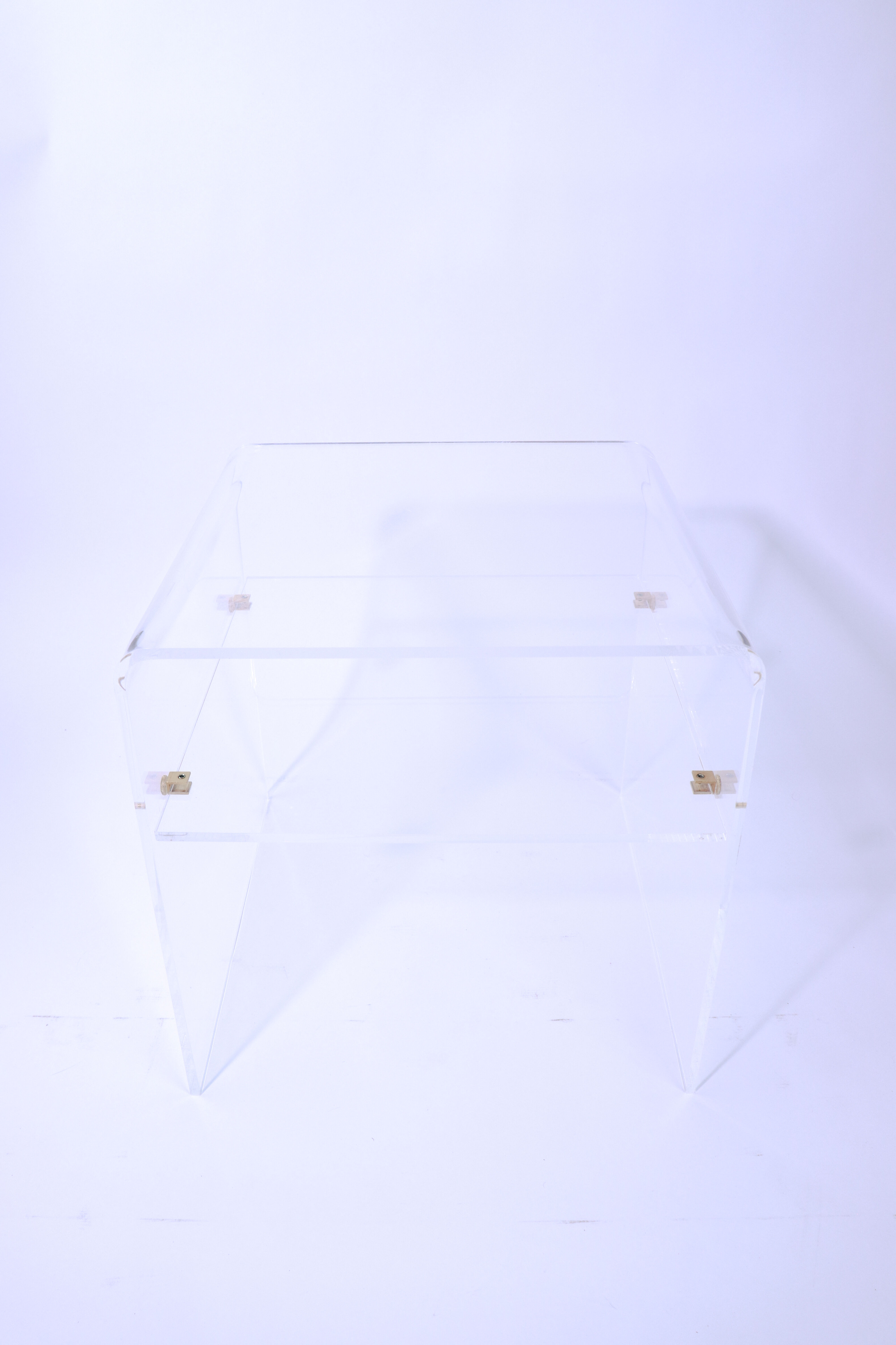 David Lange plexiglass side table