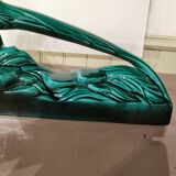 Art Deco Pheasant in Green Ceramic