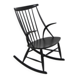 Rocking-chair en hêtre, Illum Wikkelsø, N. Eilersen, Danemark, 1960