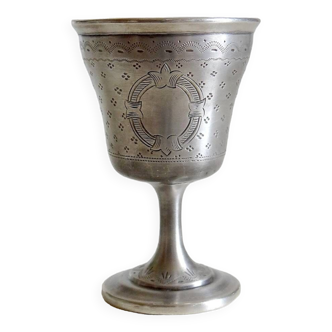 Antique solid silver egg cup