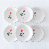 6 old dessert plates KG Lunéville "Antibes"