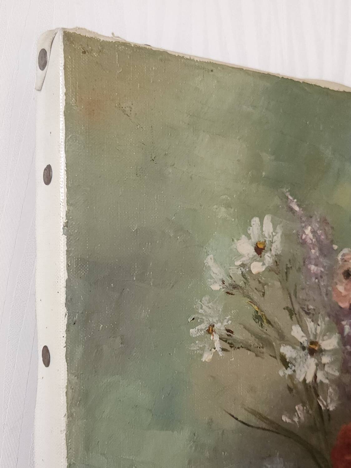 Toile bouquet de fleurs signé Alma