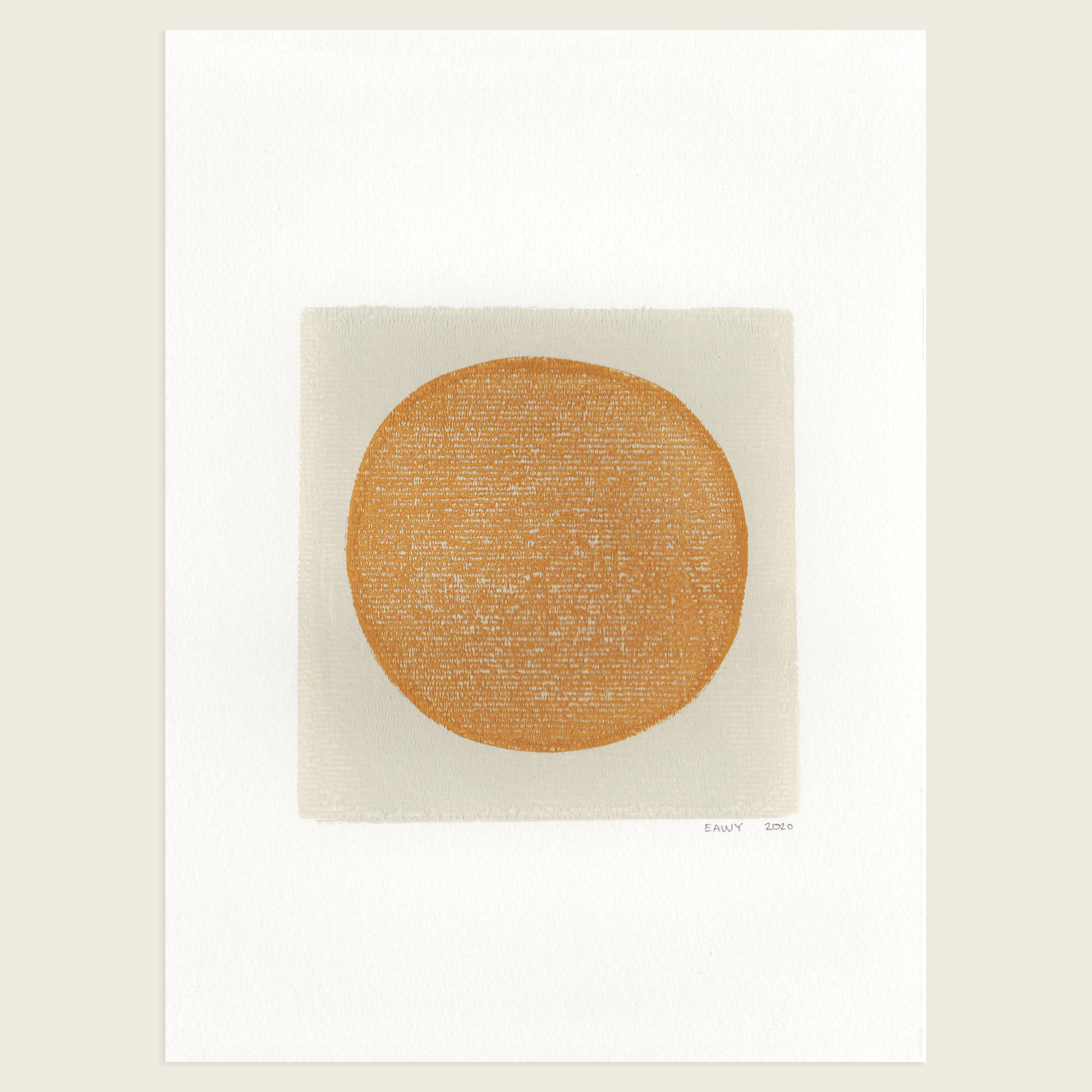 One design painting on paper, dated and signed illustration without frame