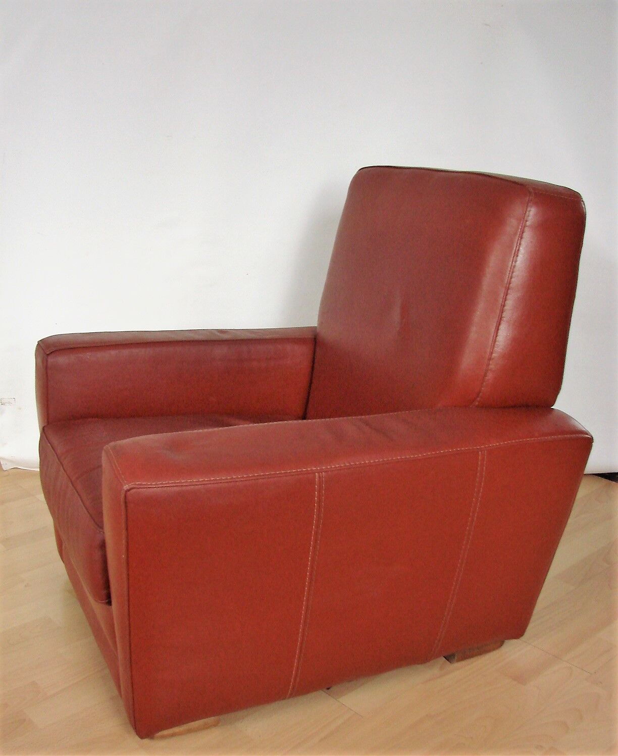 Art deco leather armchair, 1960s