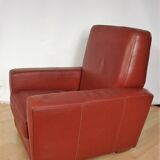 Art deco leather armchair, 1960s