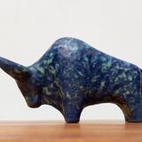 Ancient German sculpture Taurus in pottery by Otto Keramik.