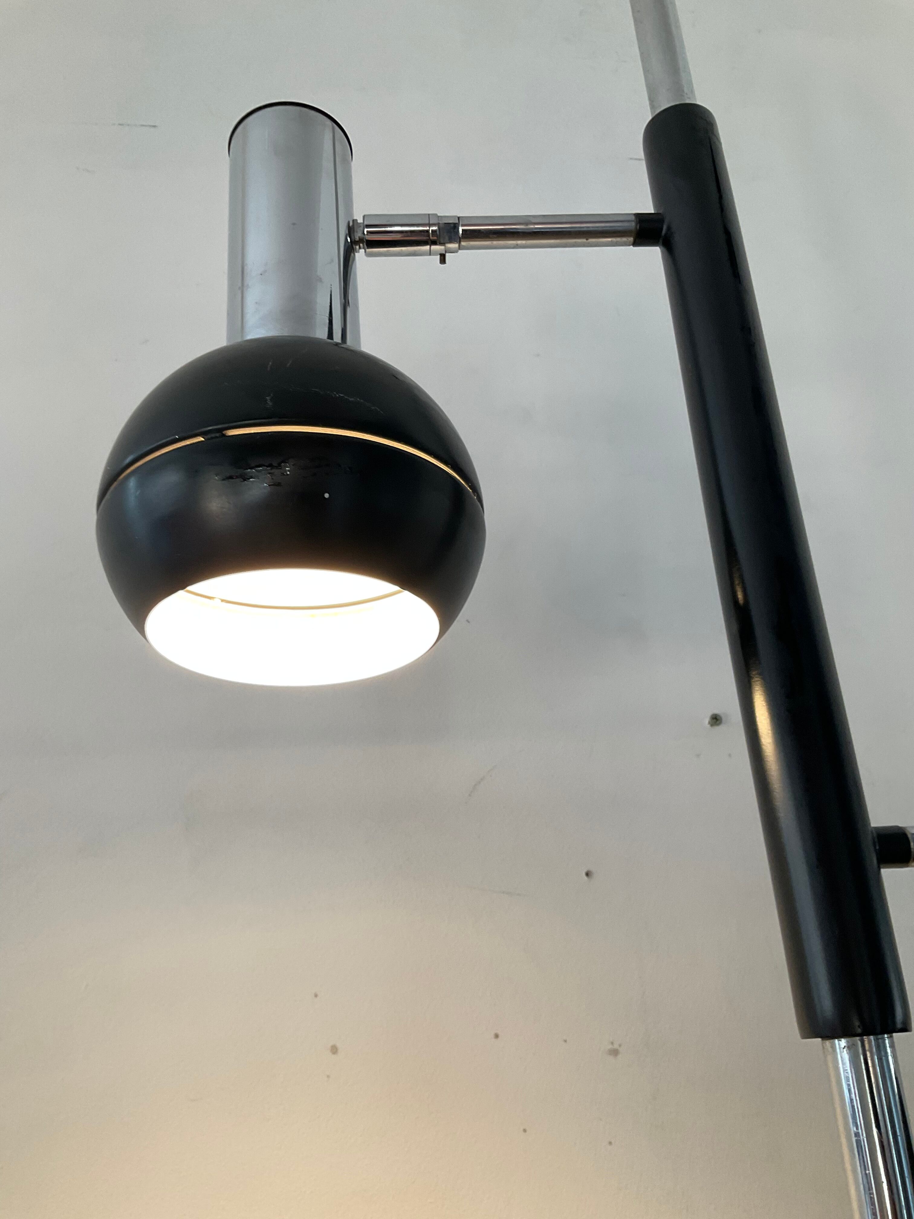 Lampadaire liseuse vintage 2 spots années 70