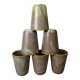 6 Digoin stoneware glasses