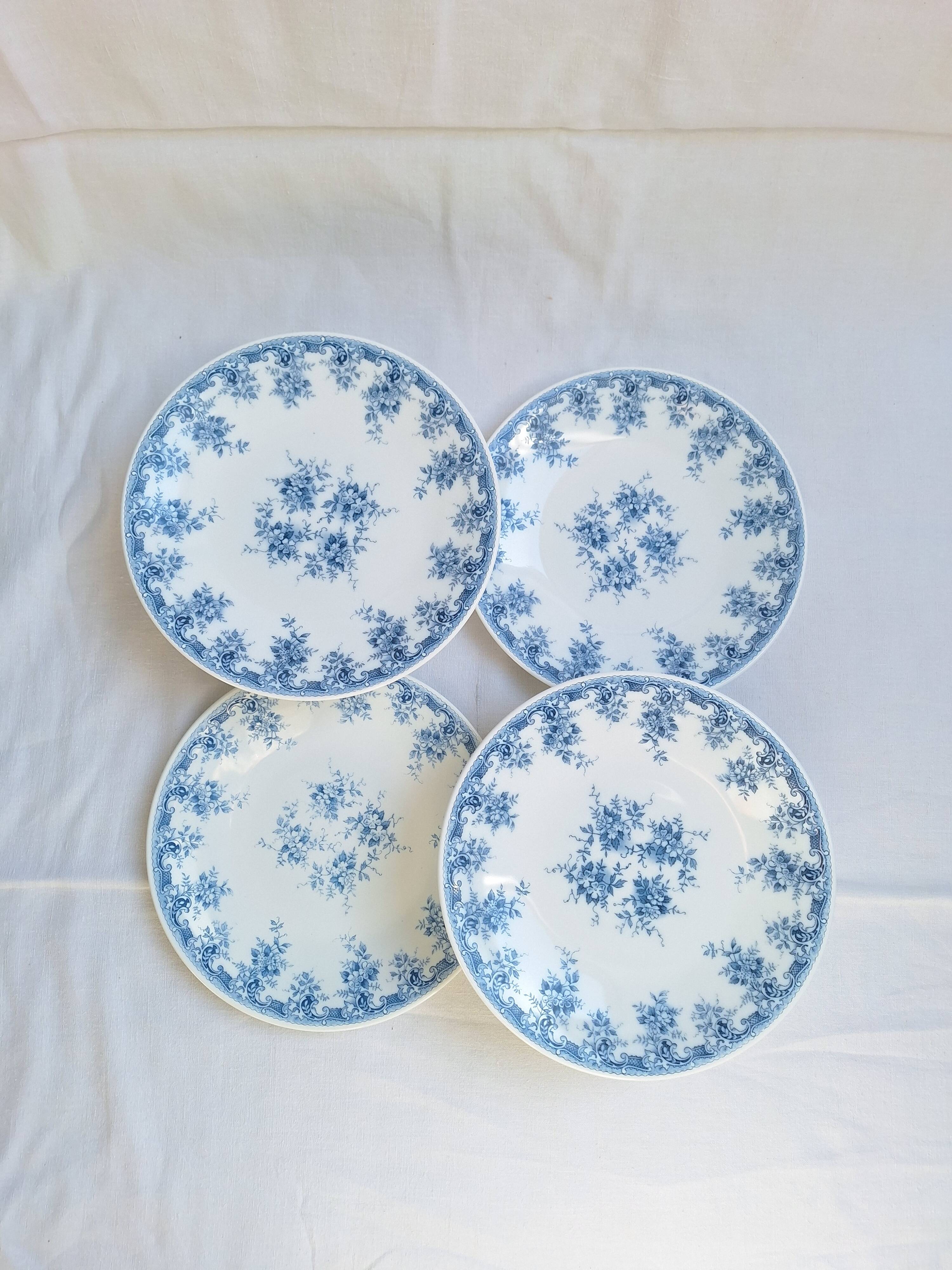 Blue Rivanel flat plates from the 1950s.