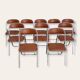 10 vintage skai and chrome metal folding chairs 1970