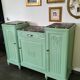 Old art deco green mint buffet