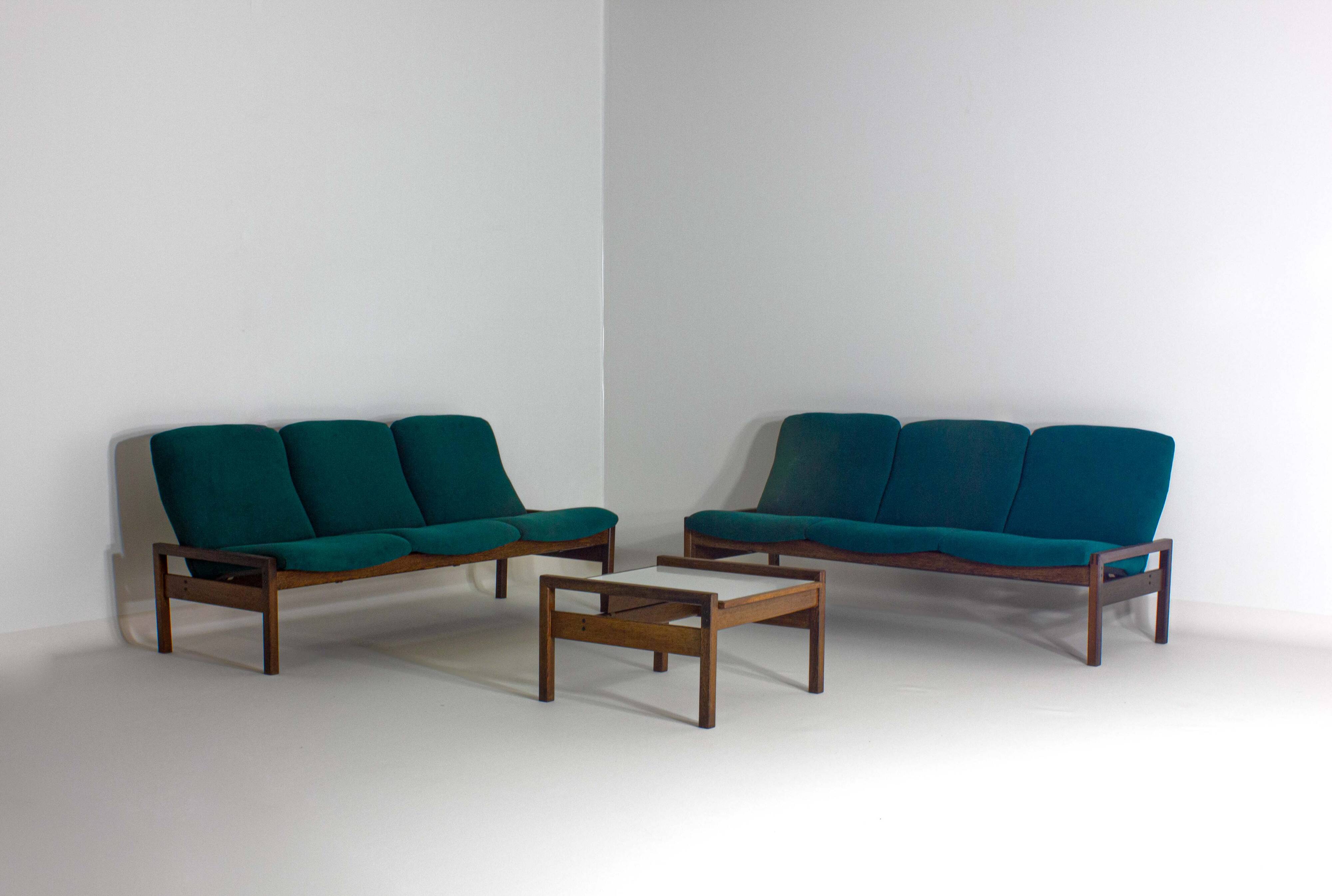 Rare mid-century sitting corner by Georges van Rijck, 1960s Belgium
