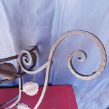 Art Deco wrought iron wall lamp