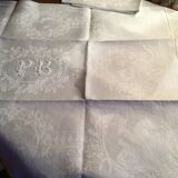 Set of 6 19th century hunting napkins marked “PB”