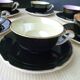 6 Saint Amand semi-vitrified earthenware coffee cups