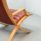 Padded Red Leather High Back AX Lounge Chairs by Hvidt and Molgaard Nielsen
