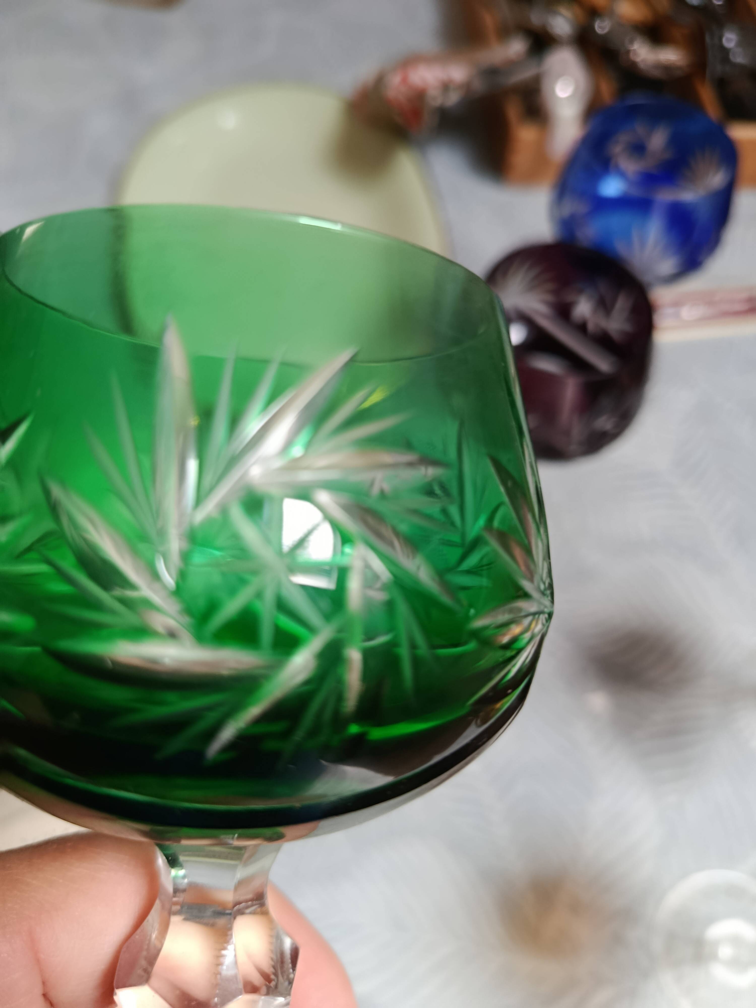 Verre en cristal type cristal de bohème