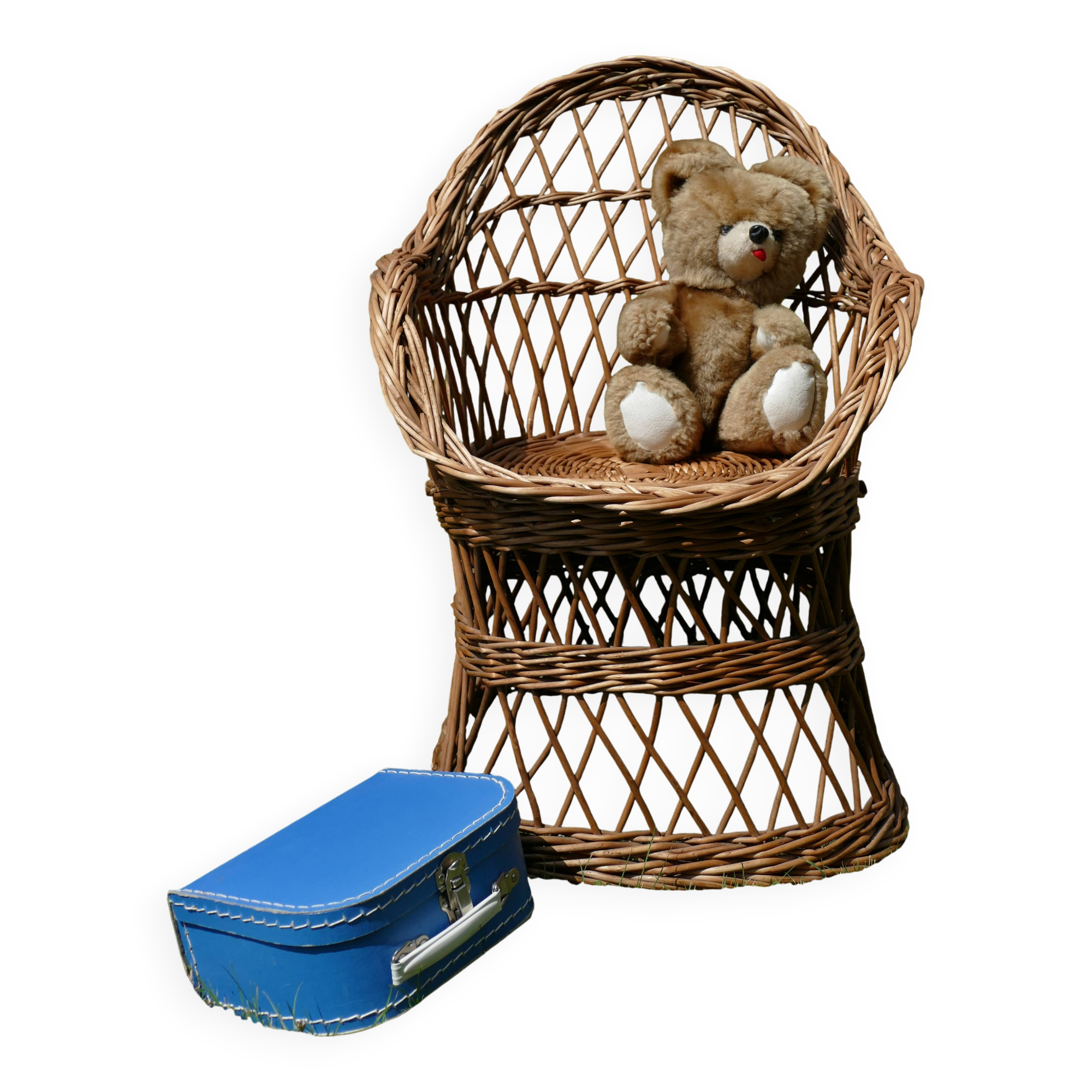 Fauteuil en osier pour enfant