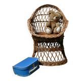 Fauteuil en osier pour enfant