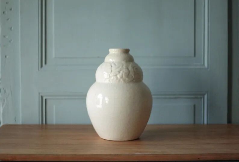 Glazed ceramic vase in the shape of a gourd, Art Deco, collection