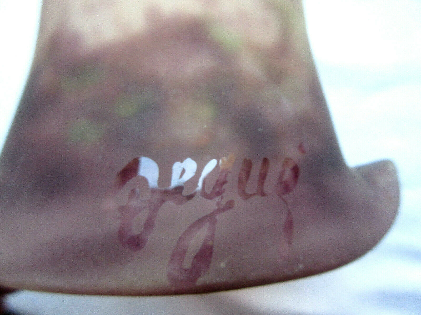 Art Deco lamp tulip, glass paste by Degué