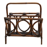 Porte revue en rotin marron