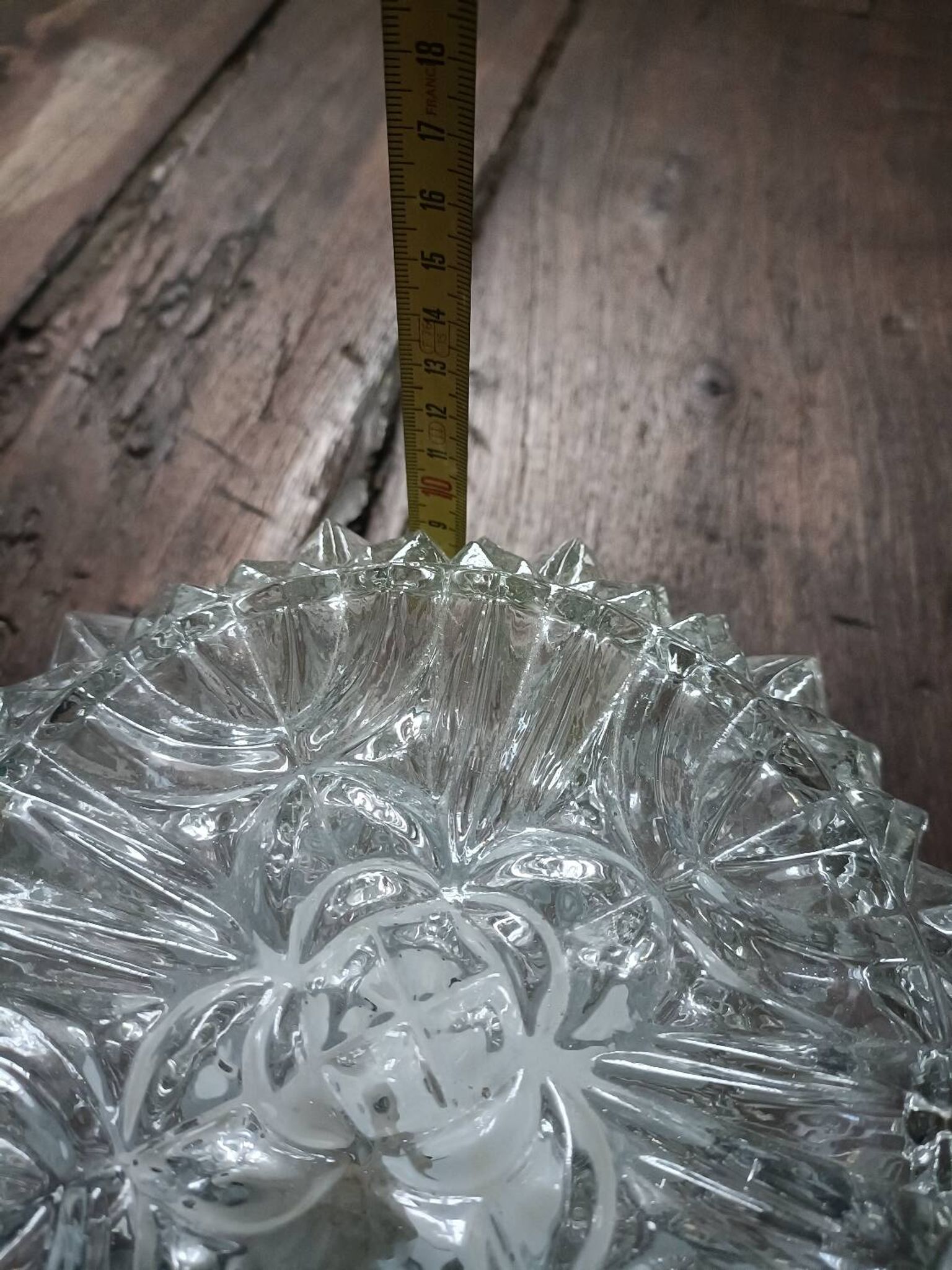 Plafonnier, applique vintage verre moulé